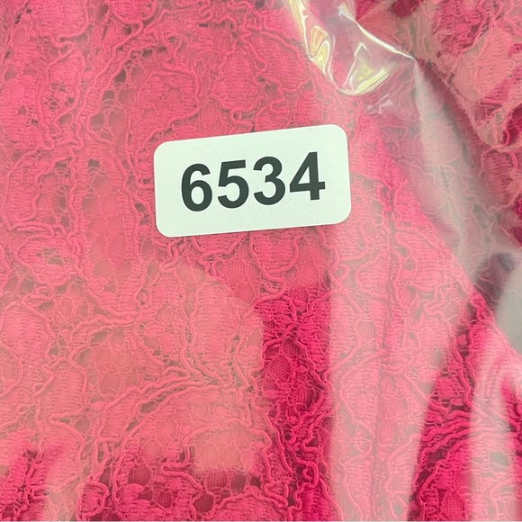 Adrianna Papell Pink Lace Sheath Dress Size 6 26534 - Picture 9 of 9